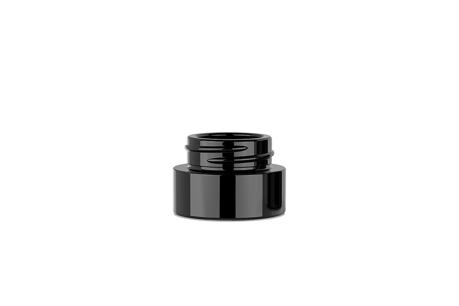 5ml Black Glass Jars with Black CR Lids D35 view 8