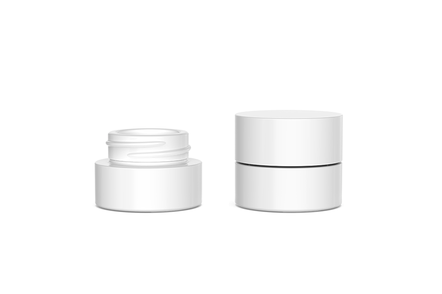 5ml Black Glass Jars with Black CR Lids D35 view 3