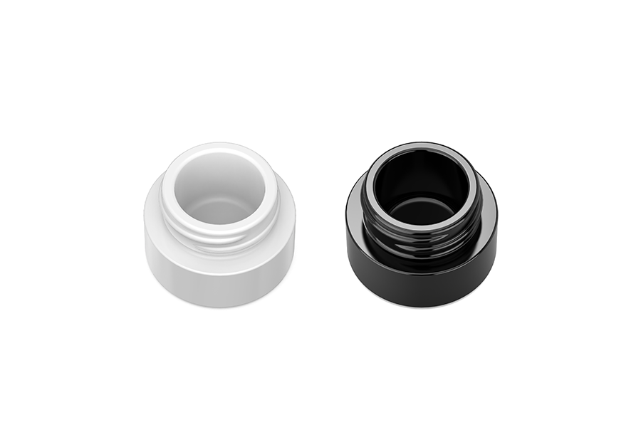 5ml Black Glass Jars with Black CR Lids D35 view 6