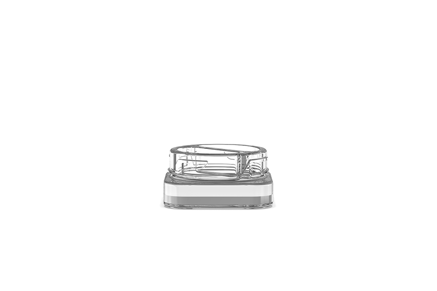 3g/5g square concentrate glass jar - two dividers view 7