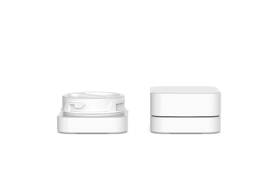 3g/5g square concentrate glass jar - two dividers view 6