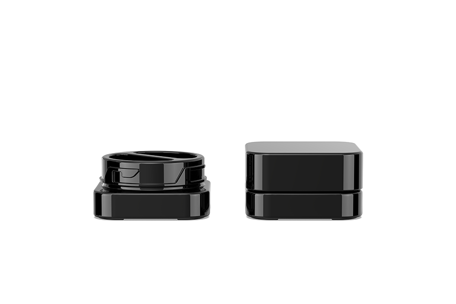 3g/5g square concentrate glass jar - two dividers view 4