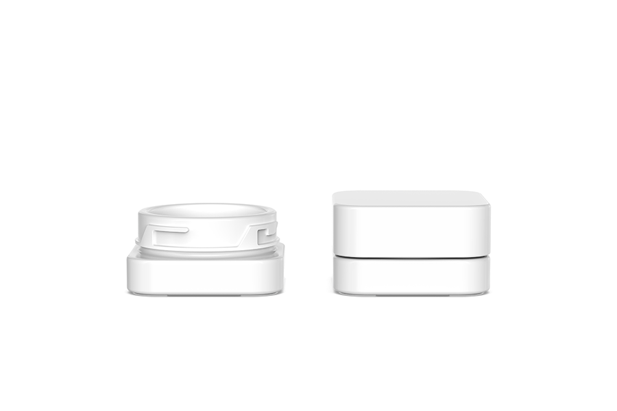 3g/5g square concentrate glass jar view 4