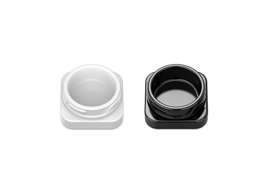 3g/5g square concentrate glass jar view 6