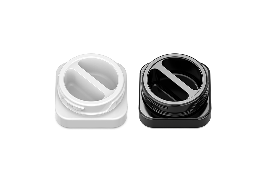 7g/9g square concentrate glass jar - two dividers view 5