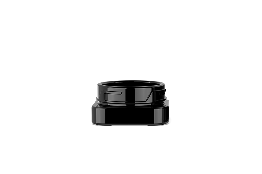 7g/9g square concentrate glass jar view 7