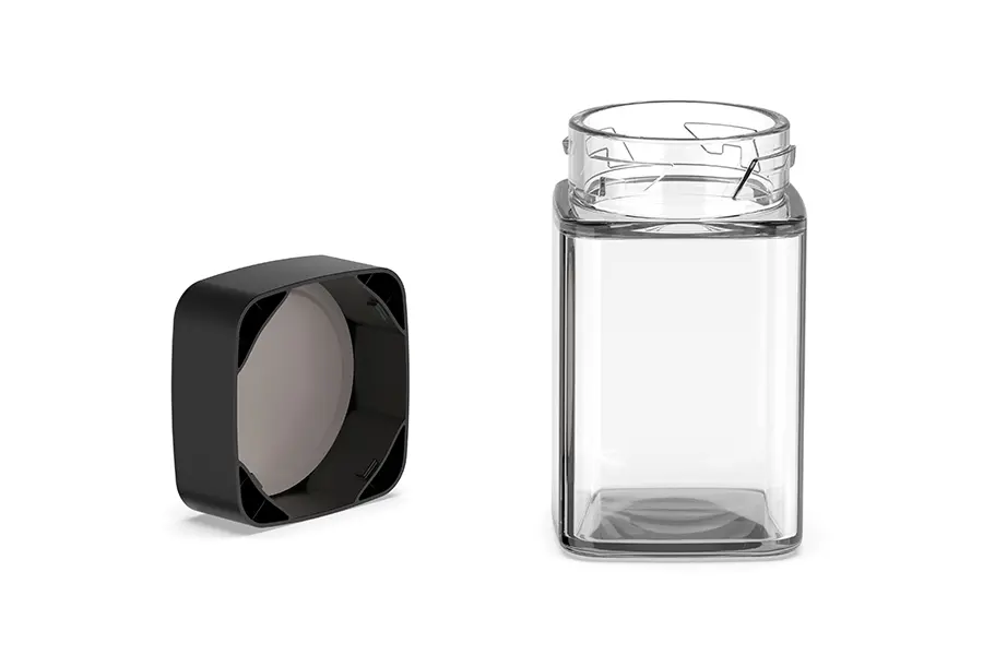 120ml Square Glass Jar view 2