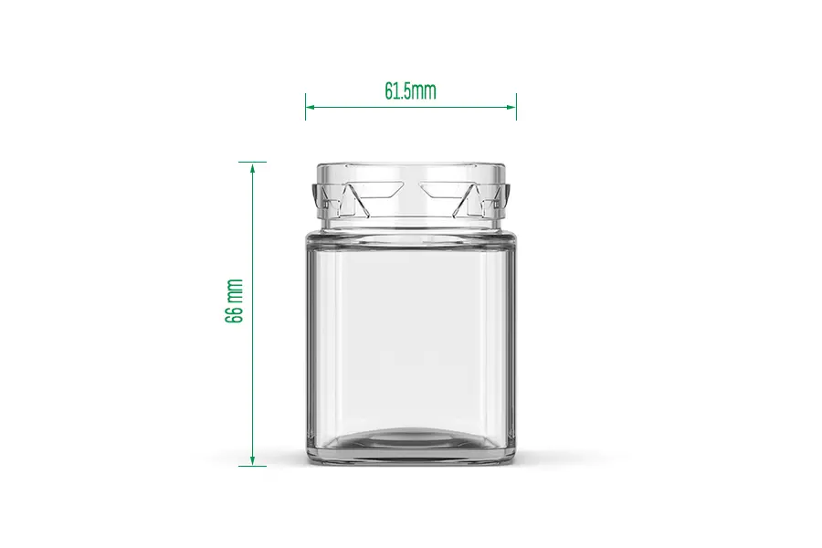 90ml Square Glass Jar