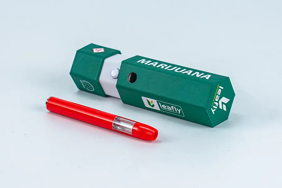 Custom CR Hexagon Paper AIO Pen Tubes PB-CR-8 Child Resistant Paper Box - Premium Vape Packaging  view 4