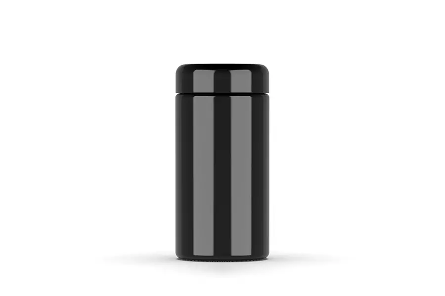 100g Black Ultraviolet Glass Jar  view 2