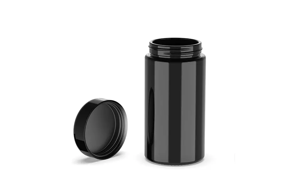 100g Black Ultraviolet Glass Jar  view 3