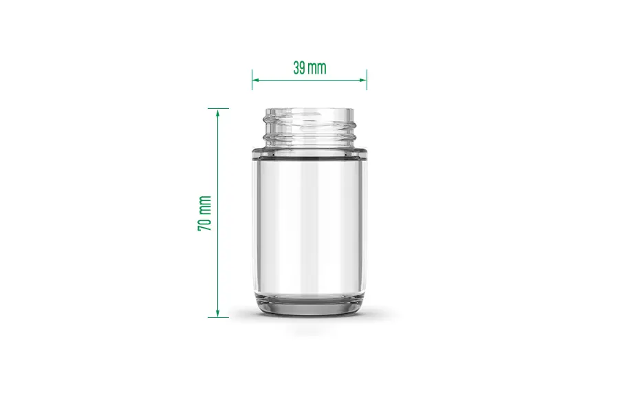 39x70mm Pre Roll Glass Jar view 3