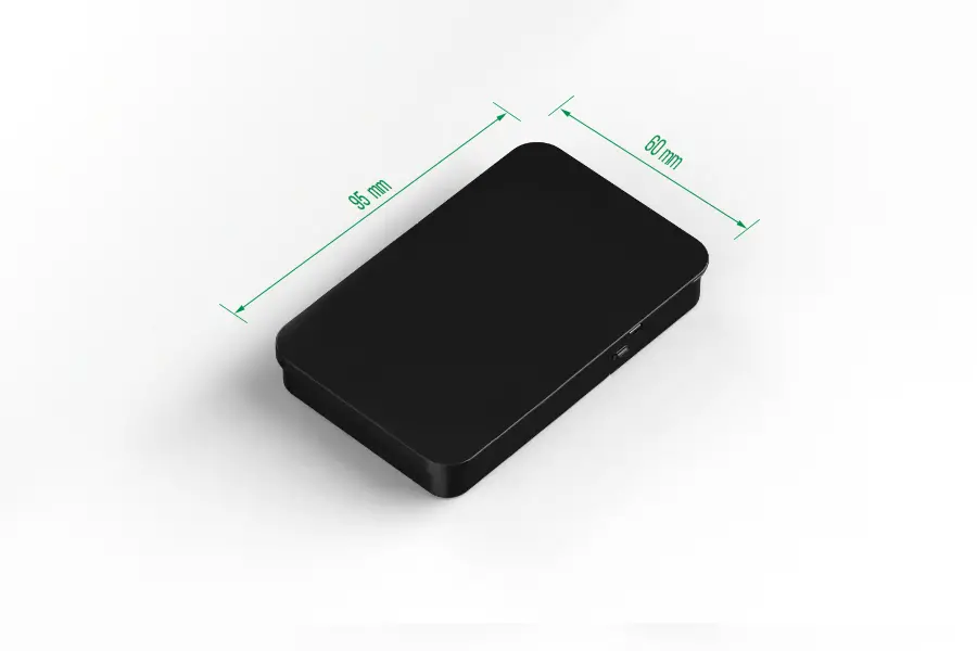SlimSlide Classic Tin Box Compact Slide-Top Rectangle Container (95x60x14mm) view 3