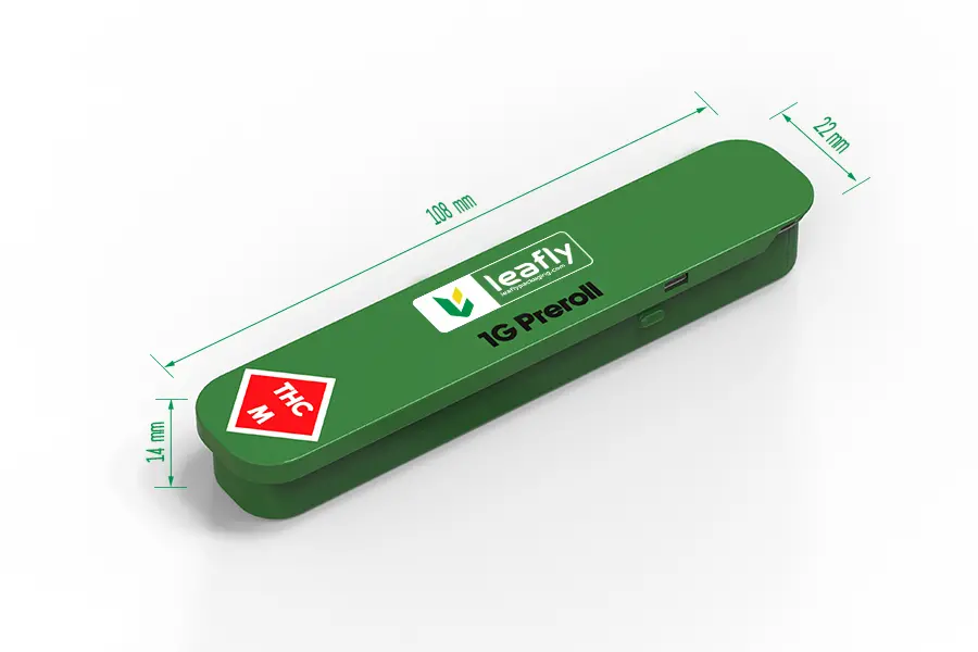 Vista Pre-Rolls Tin | Child-Resistant (CR) Button Slide Tin Container for Secure Storage (80x58x15mm) view 3