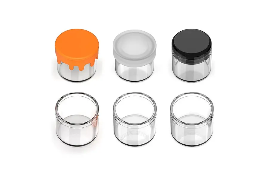 6ml Glass Wide Neck Concentrate Container With Silicone Cap view 2