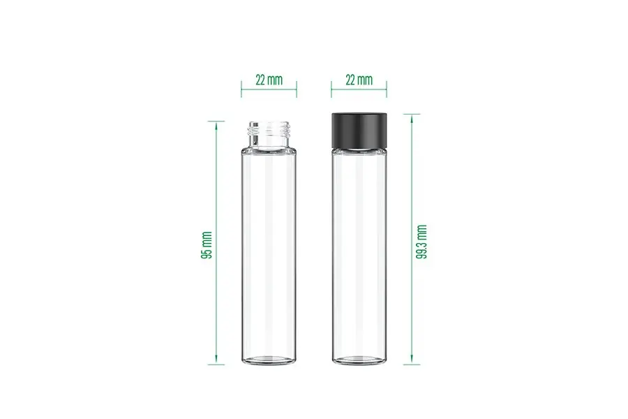 Glass Pre Roll Tube 22x90mm