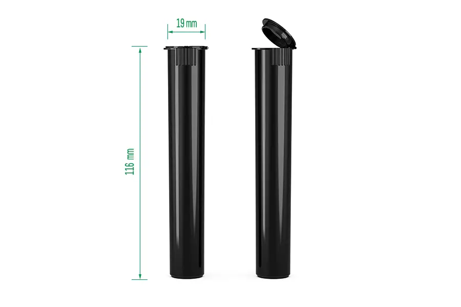  Food PET Plastic Tube 9x116mm - Precision Vape Accessories Packaging PF-19-116 view 2